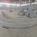 广西 芝麻白异形坐凳，自然面光面弧形加工