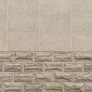 广西 黄金麻自然面蘑菇石配荔枝面干挂