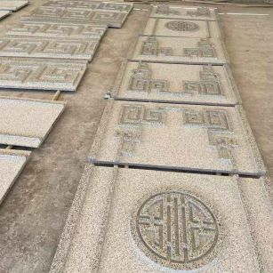 广西 白麻花岗岩外墙立面雕刻板