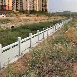 广西 白麻河道栏杆效果展示图