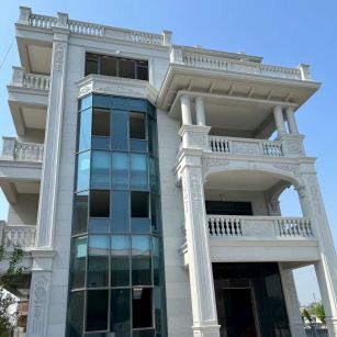 广西 白麻花岗岩别墅外墙干挂效果展示