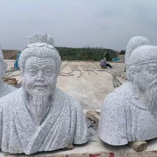 广西 白麻花岗岩石材人物立体雕刻