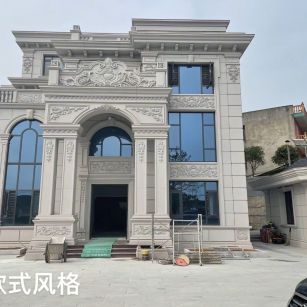 广西 白麻花岗岩别墅外墙干挂