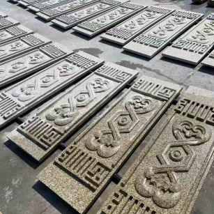 广西 黄金麻花岗岩外墙雕刻板