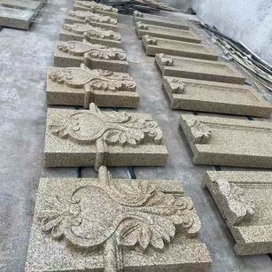 广西 黄金麻花岗岩别墅外墙雕刻板