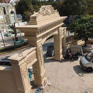 广西 黄金麻荔枝面花岗岩别墅门楼