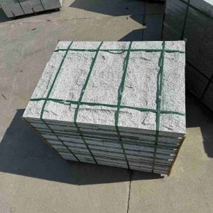 广西 白麻花岗岩石材自然面蘑菇石成品