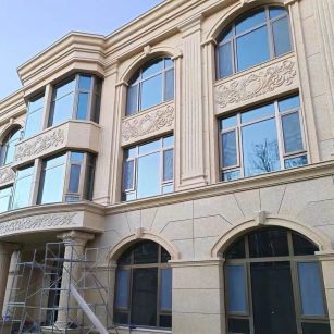 广西 黄金麻花岗岩别墅外墙干挂