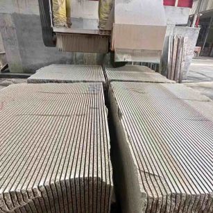 广西 车间生产日常，黄金麻白麻花岗岩