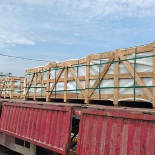 广西 芝麻白花岗岩地铺石出口专车-泰国游