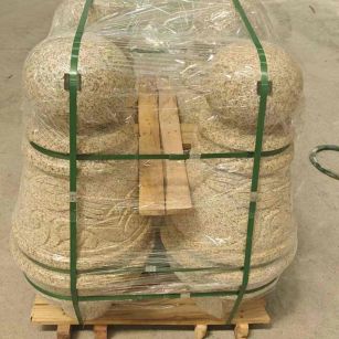 广西 黄金麻异形定制雕花——棒棒糖挡车柱