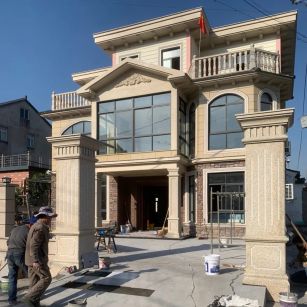 广西 黄金麻花岗岩荔枝面别墅外墙干挂私家专属