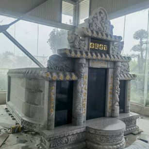 广西 芝麻白墓碑效果展示图