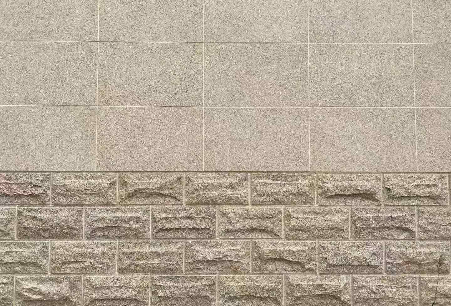 广西 黄金麻自然面蘑菇石配荔枝面干挂