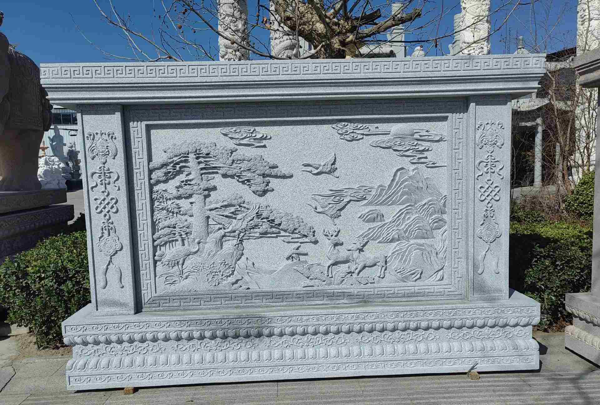 广西 芝麻白大型照壁，屏风，影壁