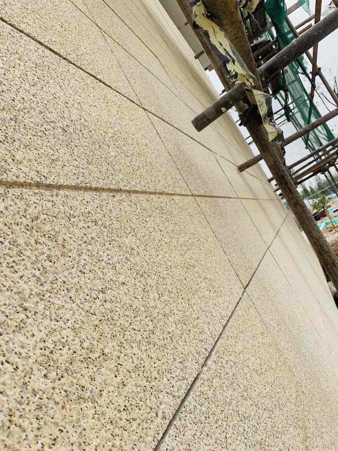 广西 黄金麻花岗岩荔枝面外墙干挂石材效果示例