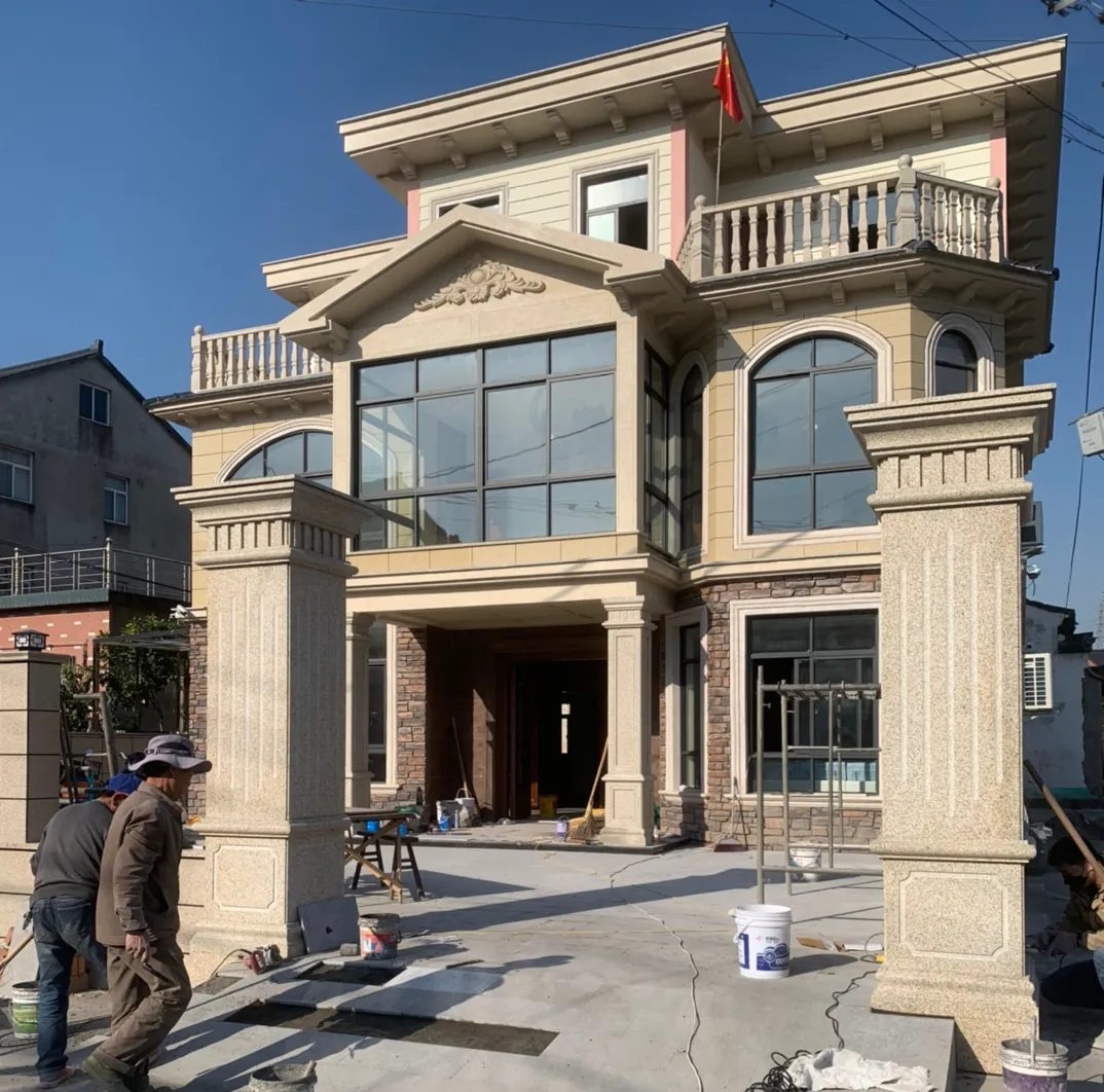 广西 黄金麻花岗岩荔枝面别墅外墙干挂私家专属